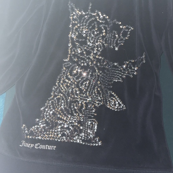 Black juicy couture sweater . Sparkly - Picture 1 of 2